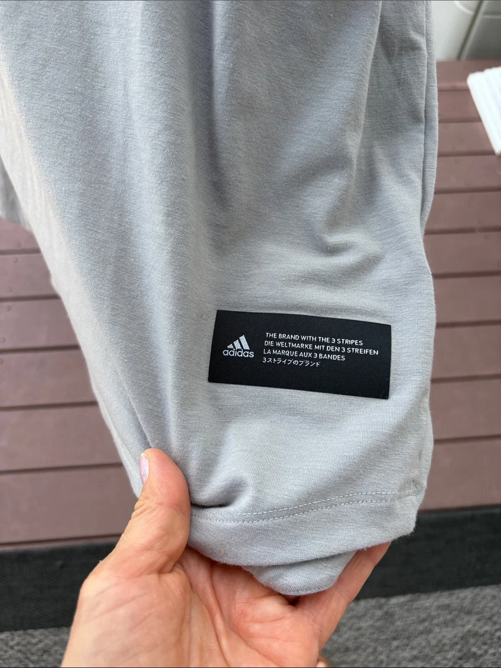 adidas Men's Long Sleeve Crew in Light Gray